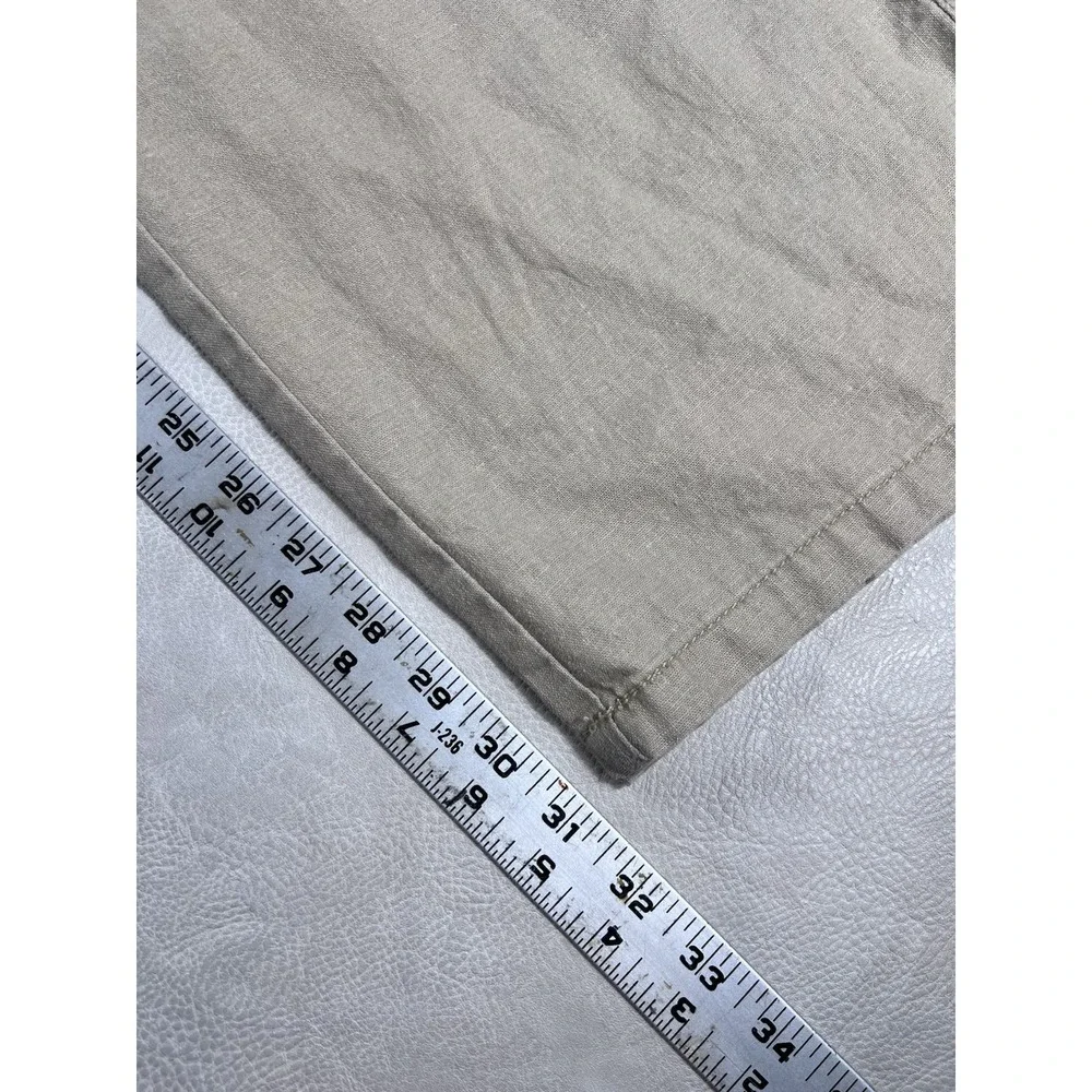 Daniel Cremieux Linen Pants Mens 38x32 Beige Flat Front Beach Trousers